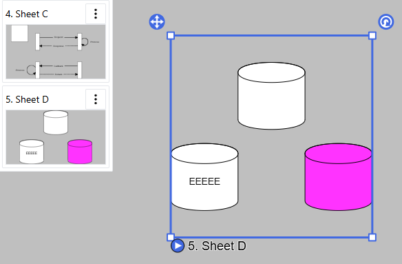 The button to open the sheet